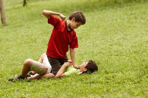 Aggressivität bei Kindern - Jungen streiten sich