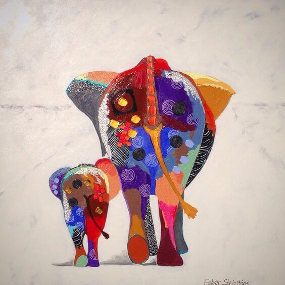 Dich selbst zu schätzen - Illustration Elefanten