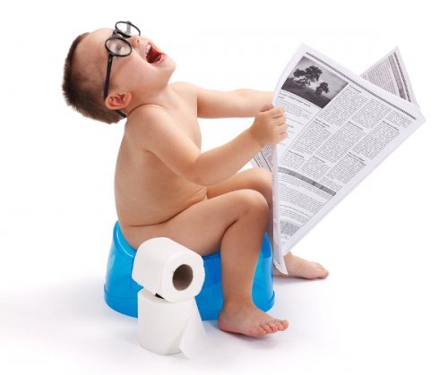 Kinderfotos auf Social Media Schnappschuss auf Toilette