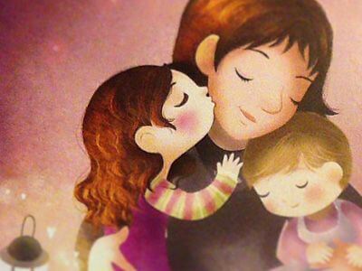 Mein Kind - Zeichnung Mutter und Kinder
