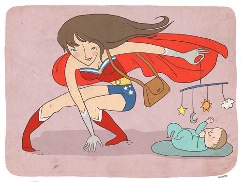Mütter schlafen nicht - Supermama
