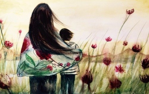 Ängste einer Mutter mit Kind