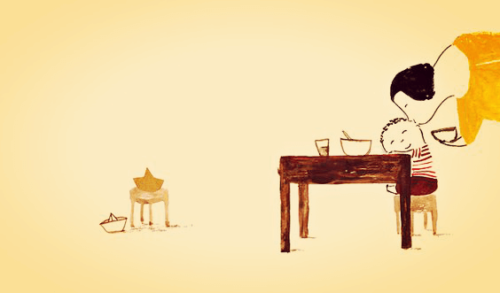 Dem Kind Zärtlichkeiten geben