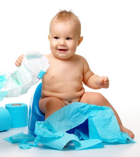 Baby auf Töpfchen