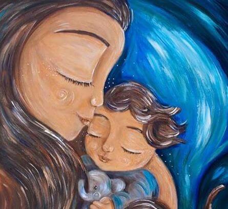 Leben mit dir - mutter-und-kind-illustration