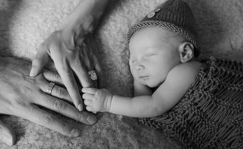 Baby Taufe schwarz weiß