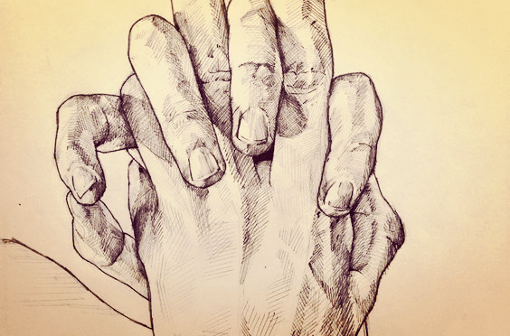Hand deines Babys nach deinem Finger greift
