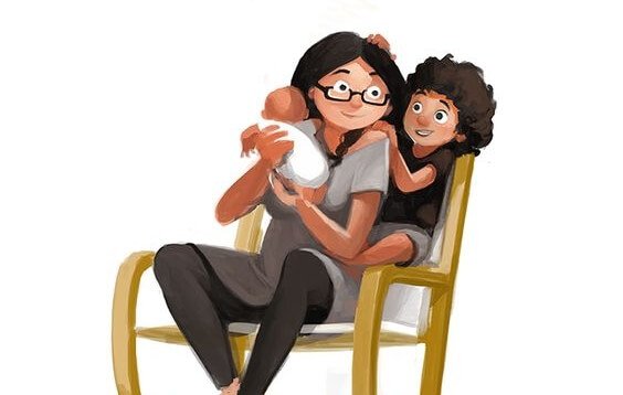 persönliches Wohlbefinden - eine glückliche Familie