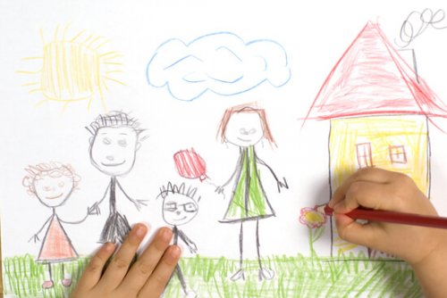 Von Kindern gemaltes Bild