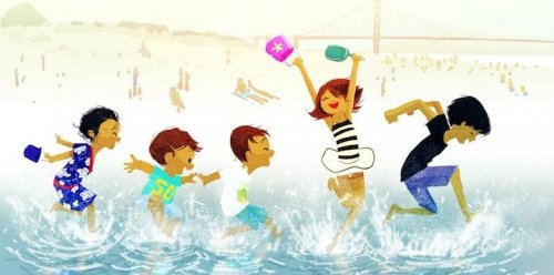 Kinder im Schwimmbad