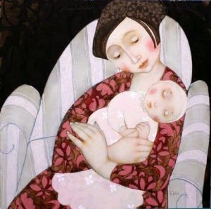 Kind und Mutter mit viel Geduld