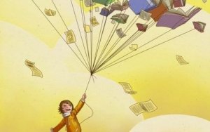 Kind mit Büchern als Geschenke
