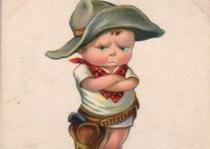 Die Entwicklung der Persönlichkeit. Kind ist eigensinnig.