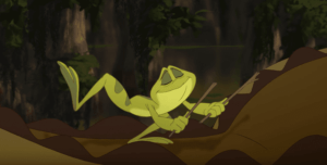 Grüner-Frosch mit wundervollen Botschaften