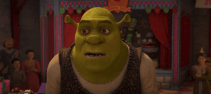 Shrek-grün mit wundervollen Botschaften