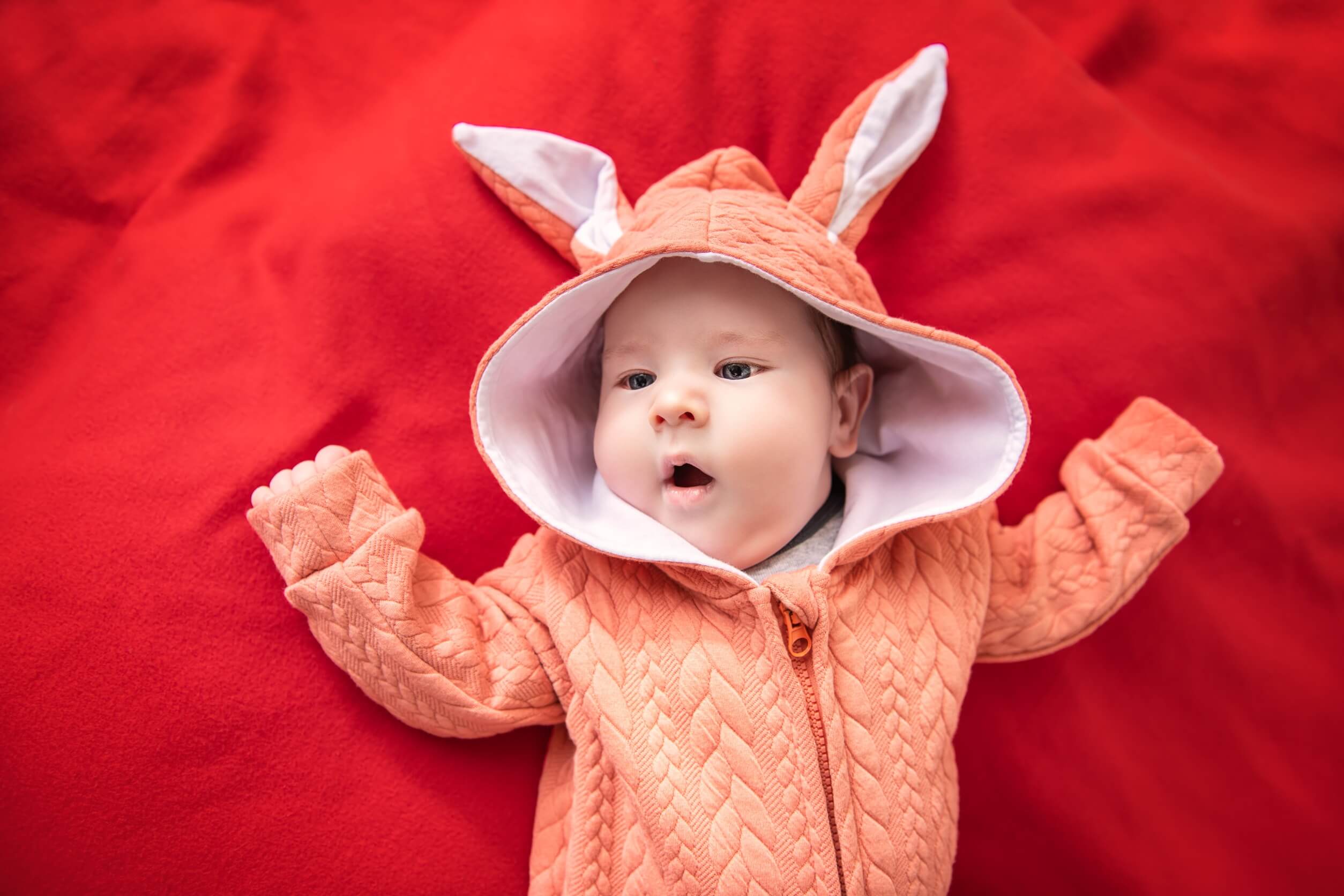 baby hat kleidung mit kapuze und ohren